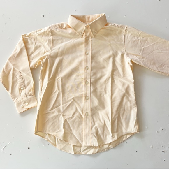 Lands End Boys Bundle Of Oxford Shirt in Blue And Peach  Yellow NWOT - Picture 8 of 16